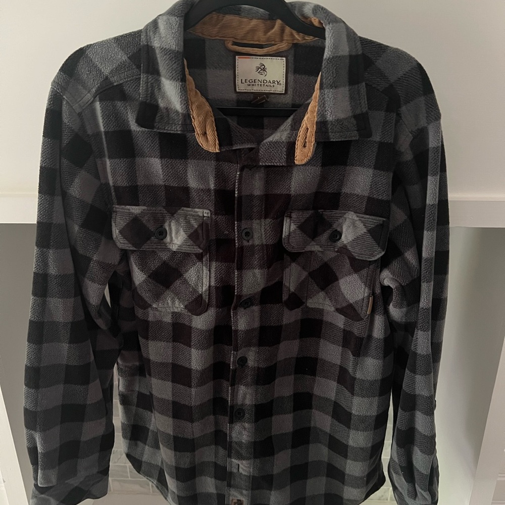 Legendary Whitetails Black and Gray Flannel Shirt